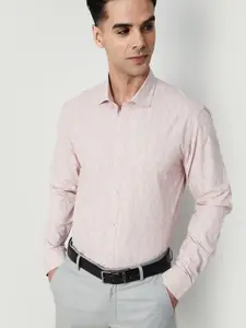 CODE by Lifestyle Men Slim Fit Opaque Striped Formal Shirt