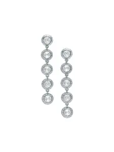 Ted Baker Sorella Solitaire Silver-Plated Sparkle Crystal Drop Earrings