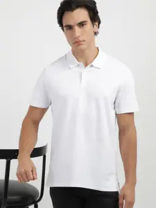 Calvin Klein Jeans Men Solid Polo Collar Cotton T-shirt
