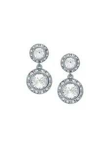 Ted Baker Sollia Solitaire Silver-Plated Sparkle Crystal Drop Earrings
