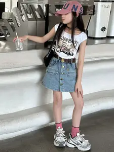 INCLUD Girls Slim Fit Denim Shorts