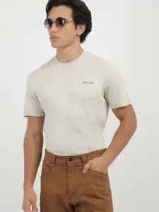Calvin Klein Jeans Men Solid Round Neck Cotton T-shirt