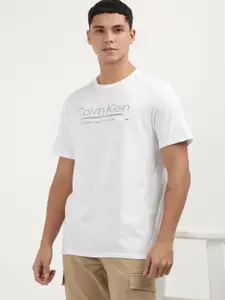 Calvin Klein Jeans Men Typography Printed Round Neck Cotton T-shirt