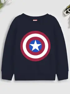 YK Marvel Boys Printed Hooded Sweatshirt