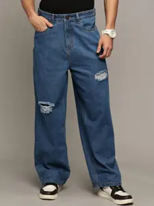 The Roadster Lifestyle Co Men Relaxed Fit Highly Distressed Jeans