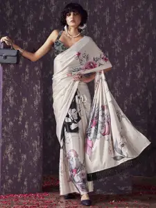 Tikhi Imli Floral Satin Saree