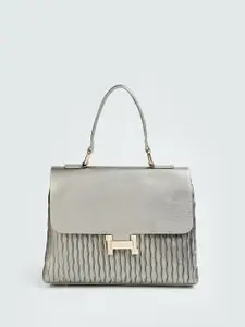 CODE by Lifestyle Striped PU Structured Satchel with Fringed