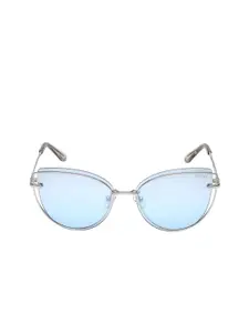 GUESS Women Cateye Sunglasses with UV Protected Lens GUS76175910XSG