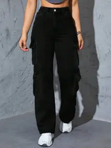 Next One Women Smart High-Rise Stretchable Cargo Jeans