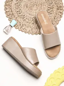 DressBerry PU Party Wedge Sandals Heels