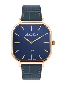 Mathey-Tissot Swiss Made Men Dial & Leather Textured Straps Analogue Watch H7917PLBU