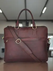 OLIVE MIST Unisex Leather Laptop Bag