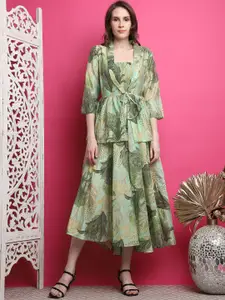 BAESD Women Floral Printed  Fit & Flare Midi Dress