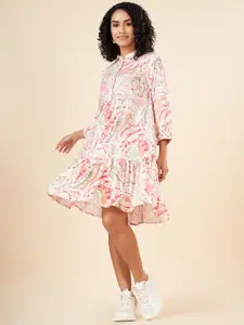 AKKRITI BY PANTALOONS Ethnic Motifs Printed Cotton A-Line Ethnic Dress