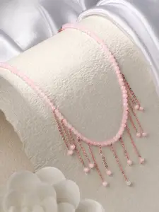 Cierra Eye-Catchy Rose Gold-Plated Beaded Necklace