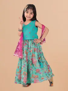 Sangria Girls Embroidered Cotton Ready to Wear Lehenga Choli With Dupatta