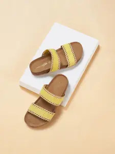 Forever Glam by Pantaloons Women Woven Design Open Toe Flats