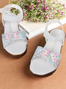 BAESD Girls Hello Kitty Printed Open Toe Flats