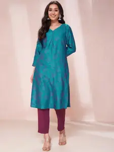 Fabindia Ethnic Motifs Printed Straight Kurta
