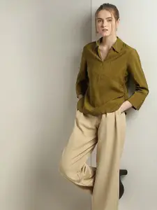 Vero Moda Women Solid Shirt Collar Top