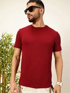 Thomas Scott Men Anti Odour Solid Round Neck T-Shirt
