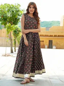 KALINI Printed Block Print Cotton Ready to Wear Lehenga & Blouse