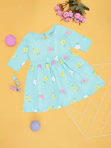 Pantaloons Baby Girls Floral Printed Fit & Flare Dress