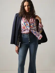 Vero Moda Women Spread Collar Abstract Printed Casual Shirt