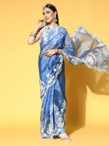 Saree mall Embroidered Organza Sarees
