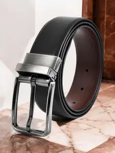 CRUSSET Men Tang Closure Textured Reversible Formal Belt