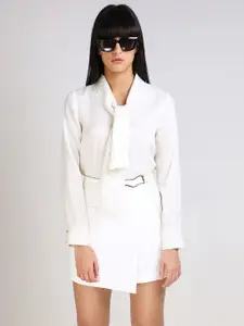 Vero Moda Women Abstract Printed Tie-Up Neck Top