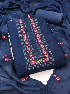 Peachmode Floral Embroidered Sequinned Unstitched Dress Material