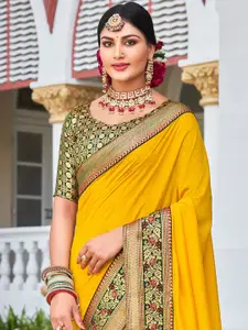 Saree mall Solid Zari Sarees