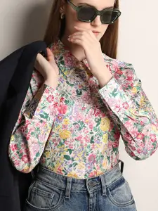 Vero Moda Women Spread Collar Floral Printed Casual Shirt