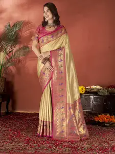 Anouk Woven Design Zari Saree