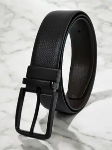 CRUSSET Men Tang Closure Textured Reversible Formal Belt