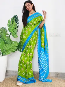 Saree mall Ethnic Motifs Bagh Green Sarees