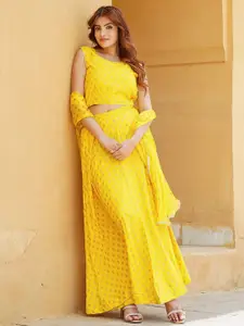 KALINI Printed Foil Print Ready to Wear Lehenga & Blouse With Dupatta