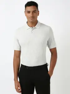 Peter England Men Geometric Printed Polo Collar Cotton T-Shirt