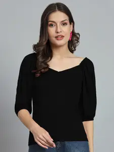 Dream Beauty Fashion Women Solid Sweetheart Neck Top