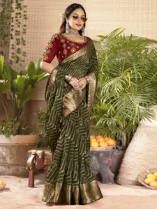 Saree mall Printed Zari Sarees