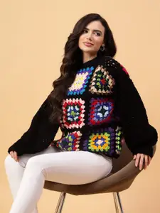 Velvery Women Quirky Pullover