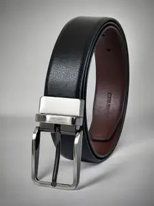 CRUSSET Men Tang Closure Textured Reversible Formal Belt