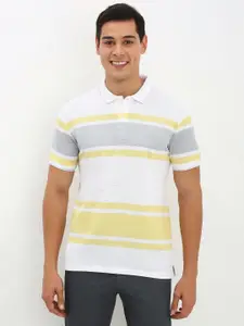 Allen Solly Men Striped Polo Collar Cotton T-Shirt