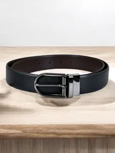 CRUSSET Men Tang Closure Textured Reversible Formal Belt