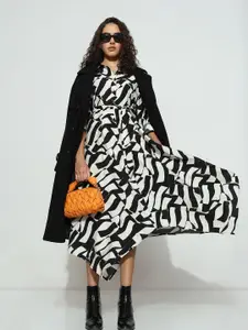 Vero Moda Women Printed  A-Line Midi Dress