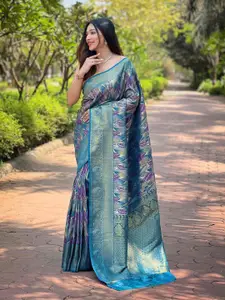 DEVATITHI Woven Design Floral Zari Saree