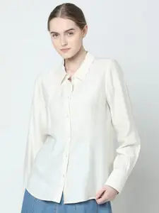 Vero Moda Women Spread Collar Solid Formal Shirt
