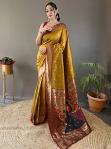 DEVATITHI Ethnic Motifs Zari Paithani Saree
