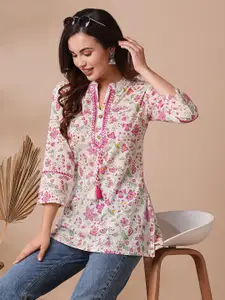 INDYES Floral Printed Pure Cotton Kurti